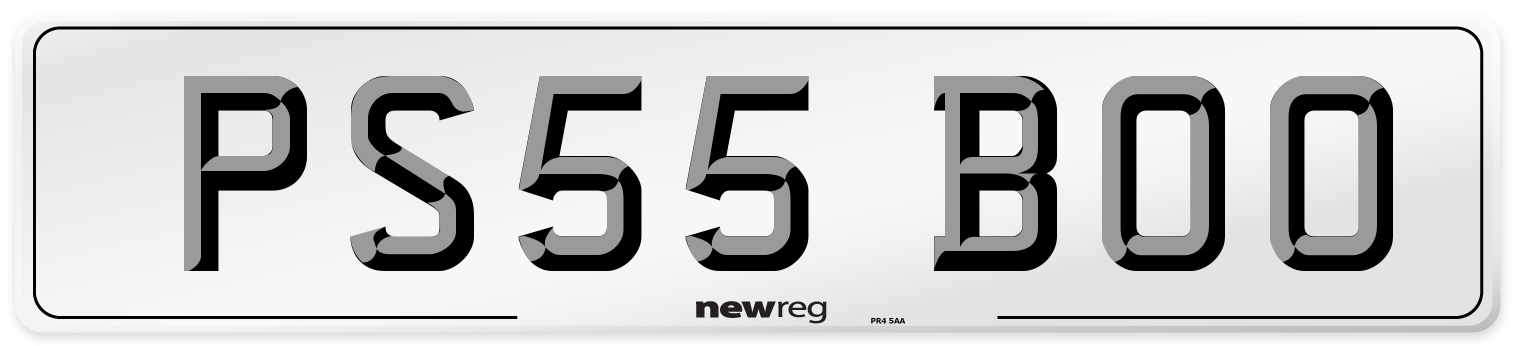 PS55 BOO Number Plate from New Reg